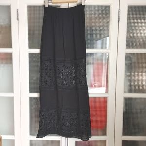 3/$25 - Black Maxi Skirt With Lace